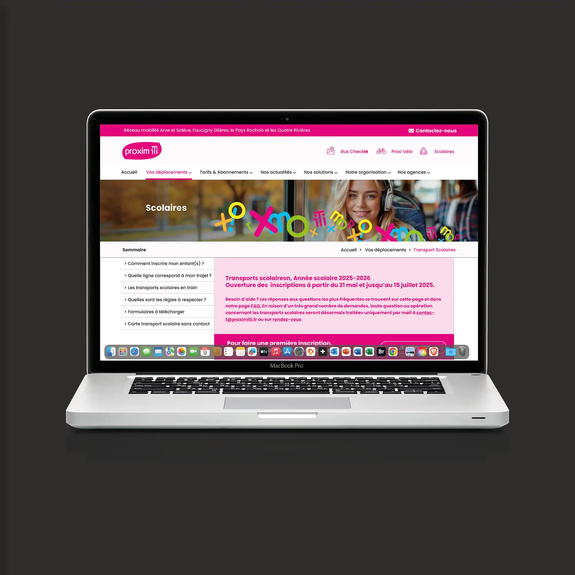 Site Proxim iTi – refonte WordPress avec design responsive et navigation mobile-friendly