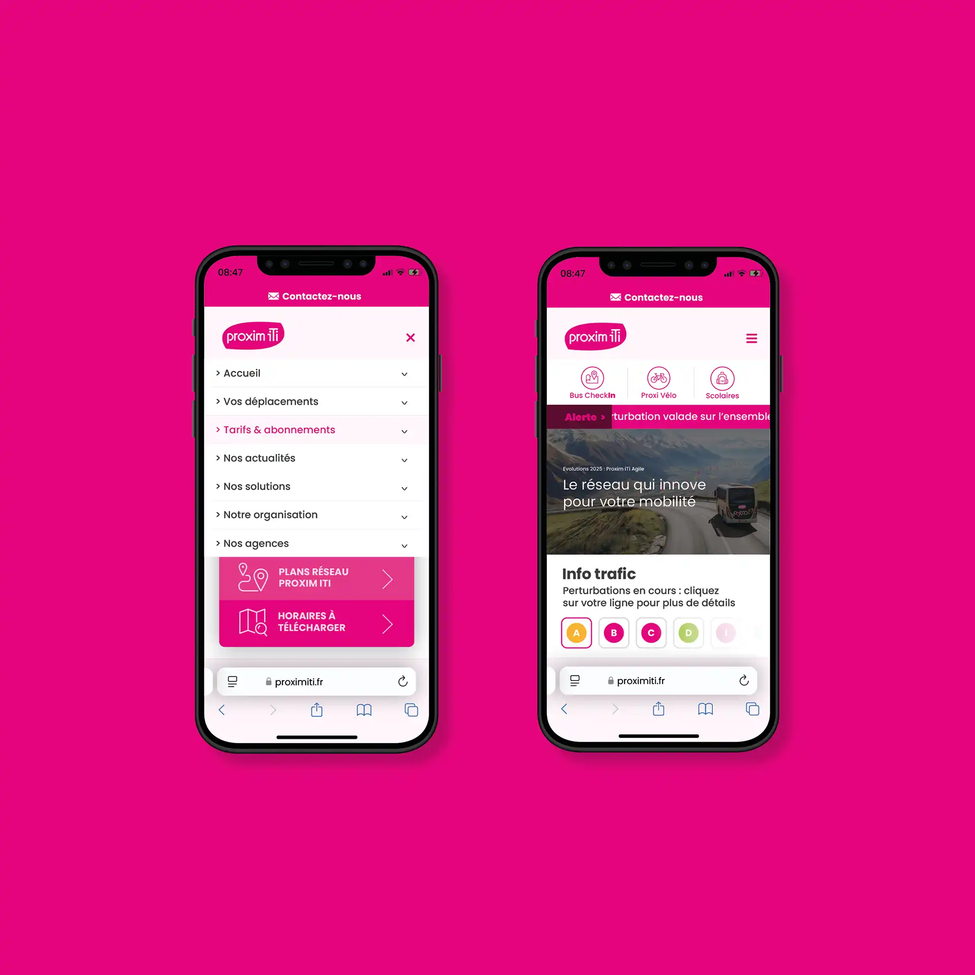 Site Proxim iTi – refonte WordPress avec design responsive et navigation mobile-friendly