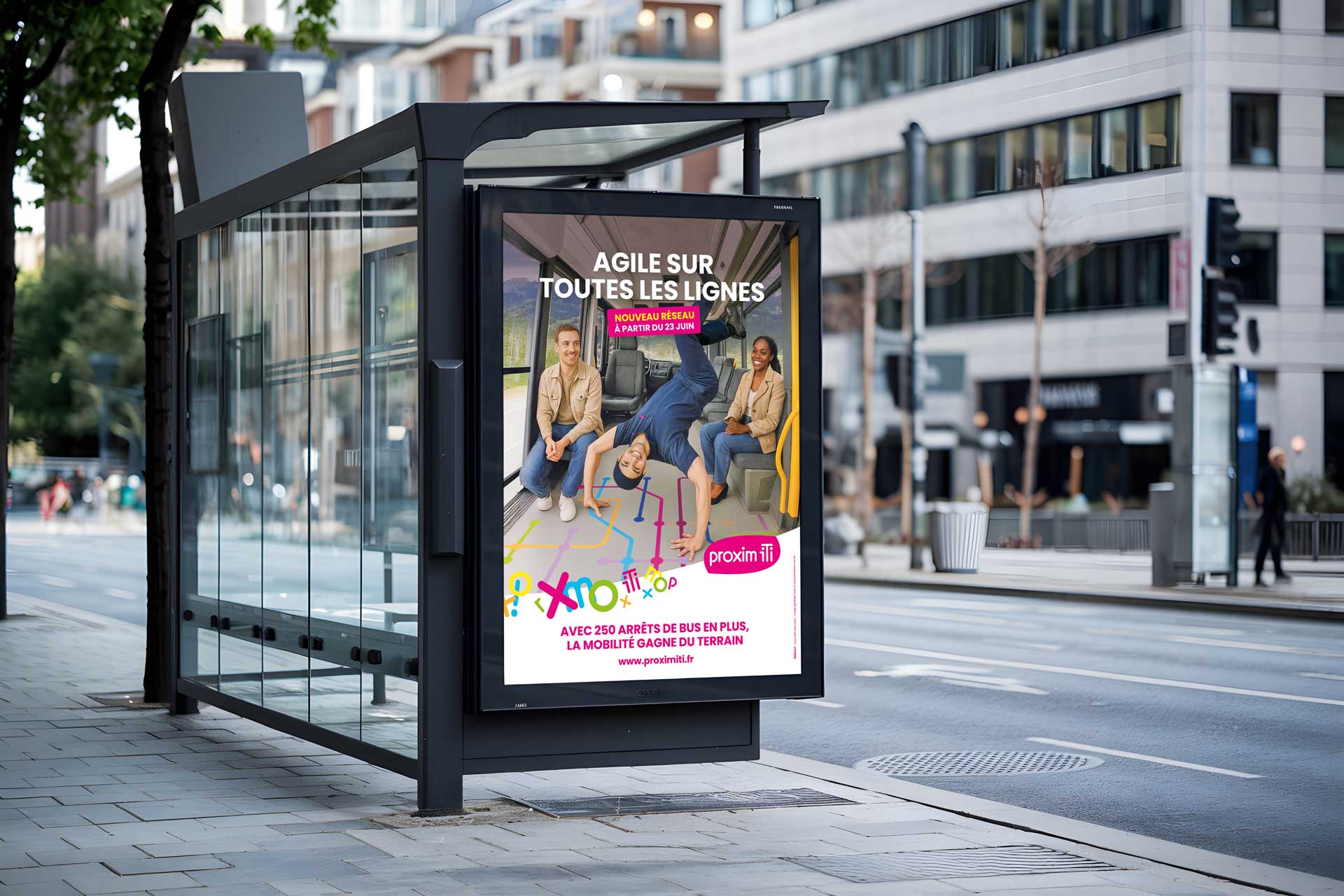 Campagne d'affichage de transport en commun
