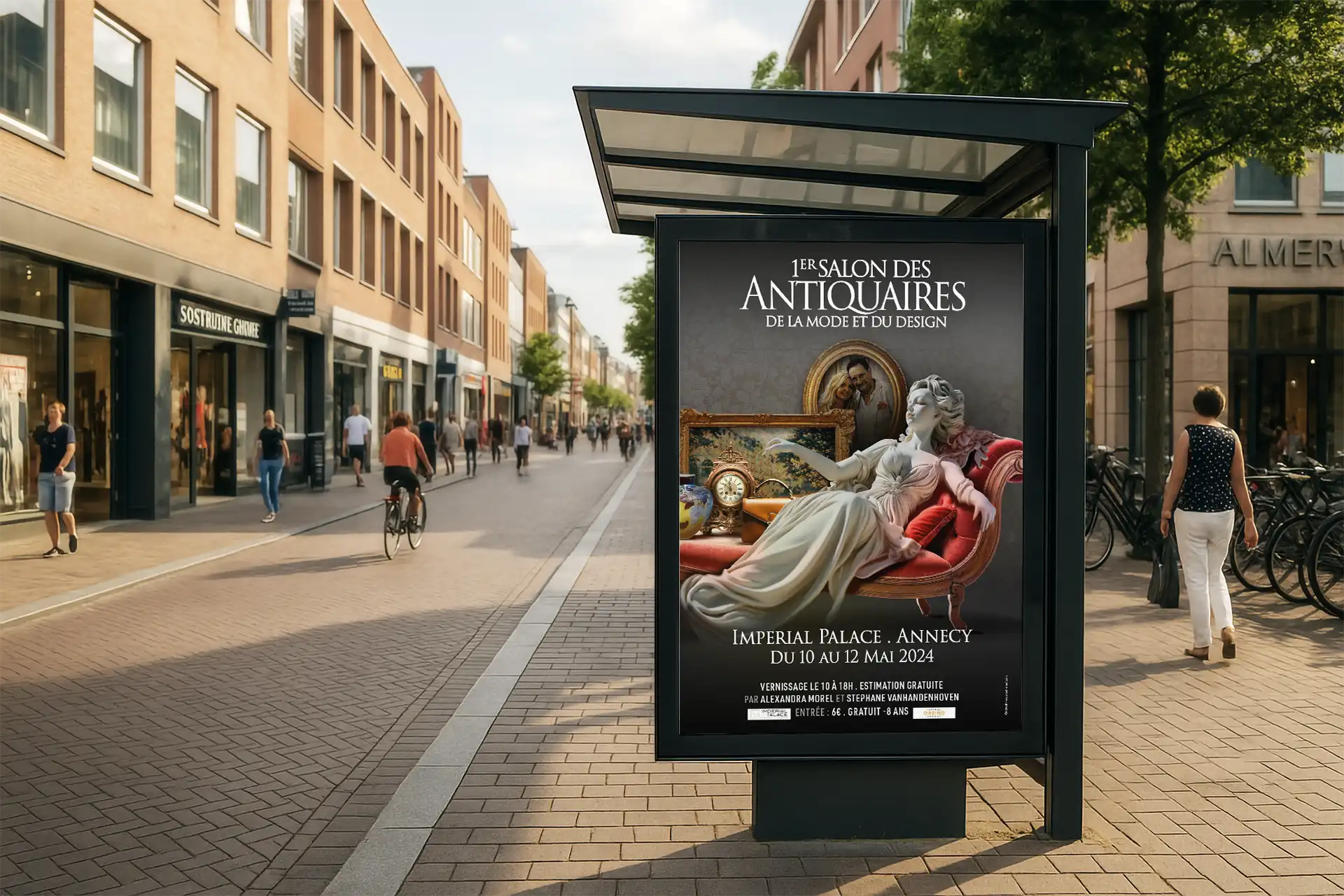 affichage-urbain-annecy Création visuelle Salon des antiquaires de la mode et du design