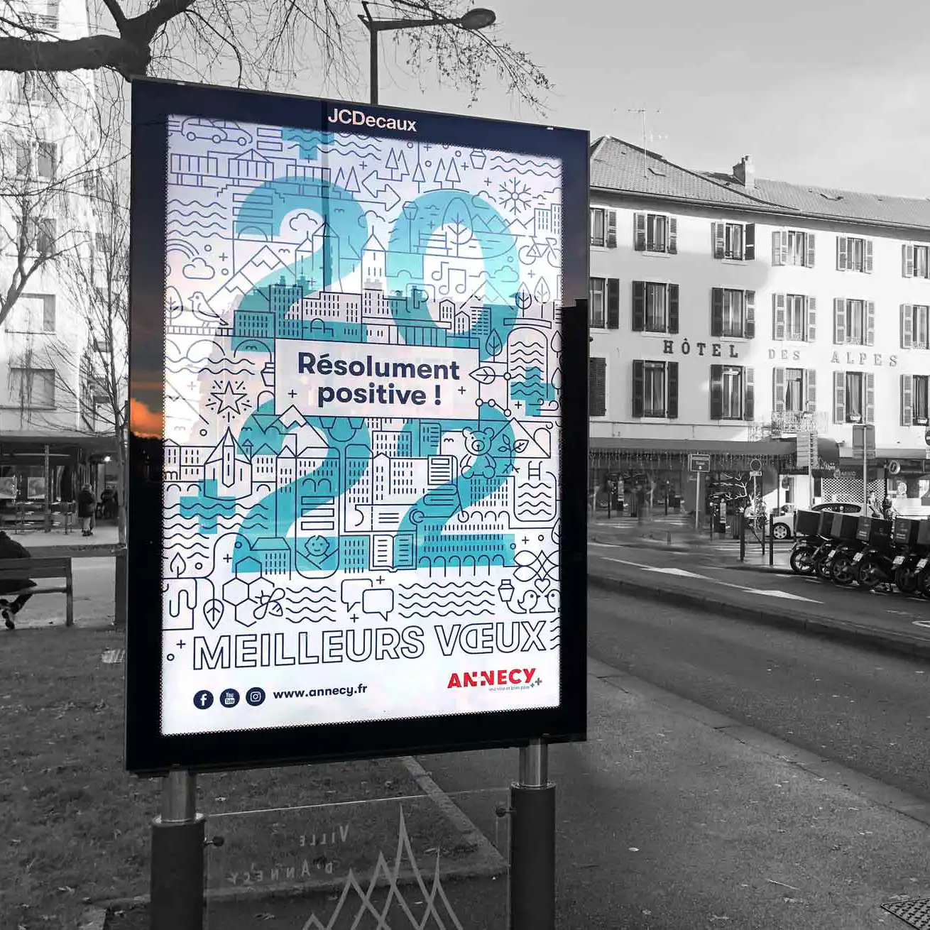 Création d'une campagne de voeux pour la ville d'Annecy