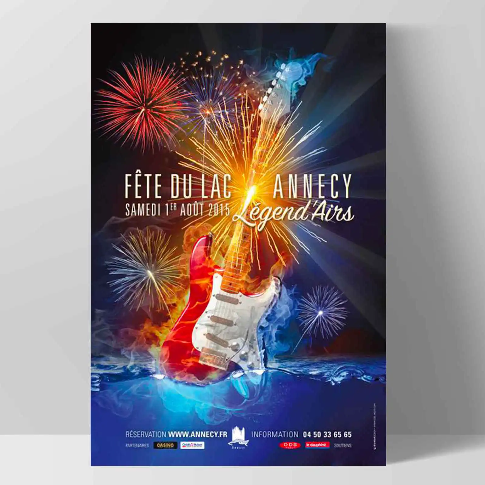 Conception visuelle de l'afficha de la fête du lac 2015