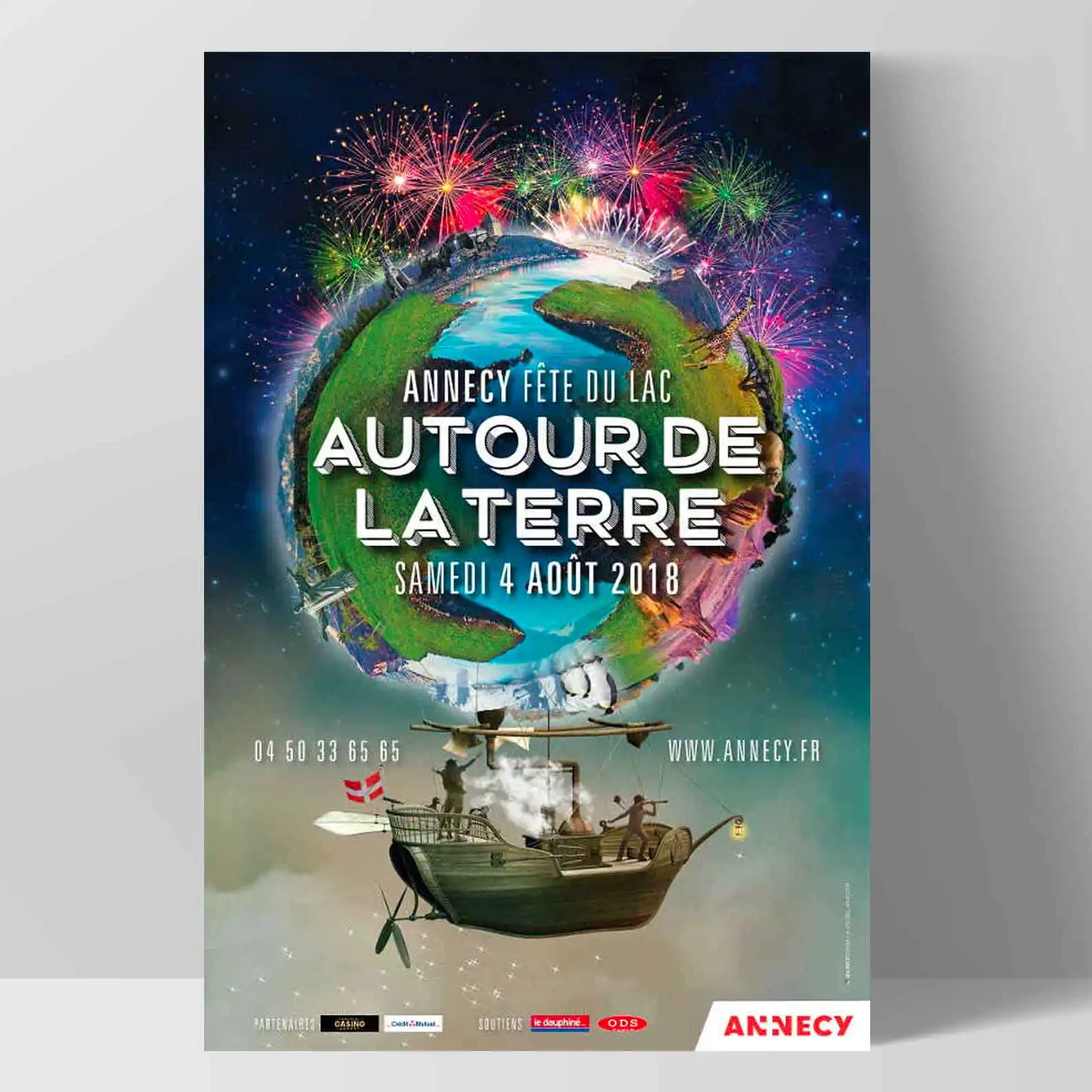 Conception visuelle de l'afficha de la fête du lac 2018