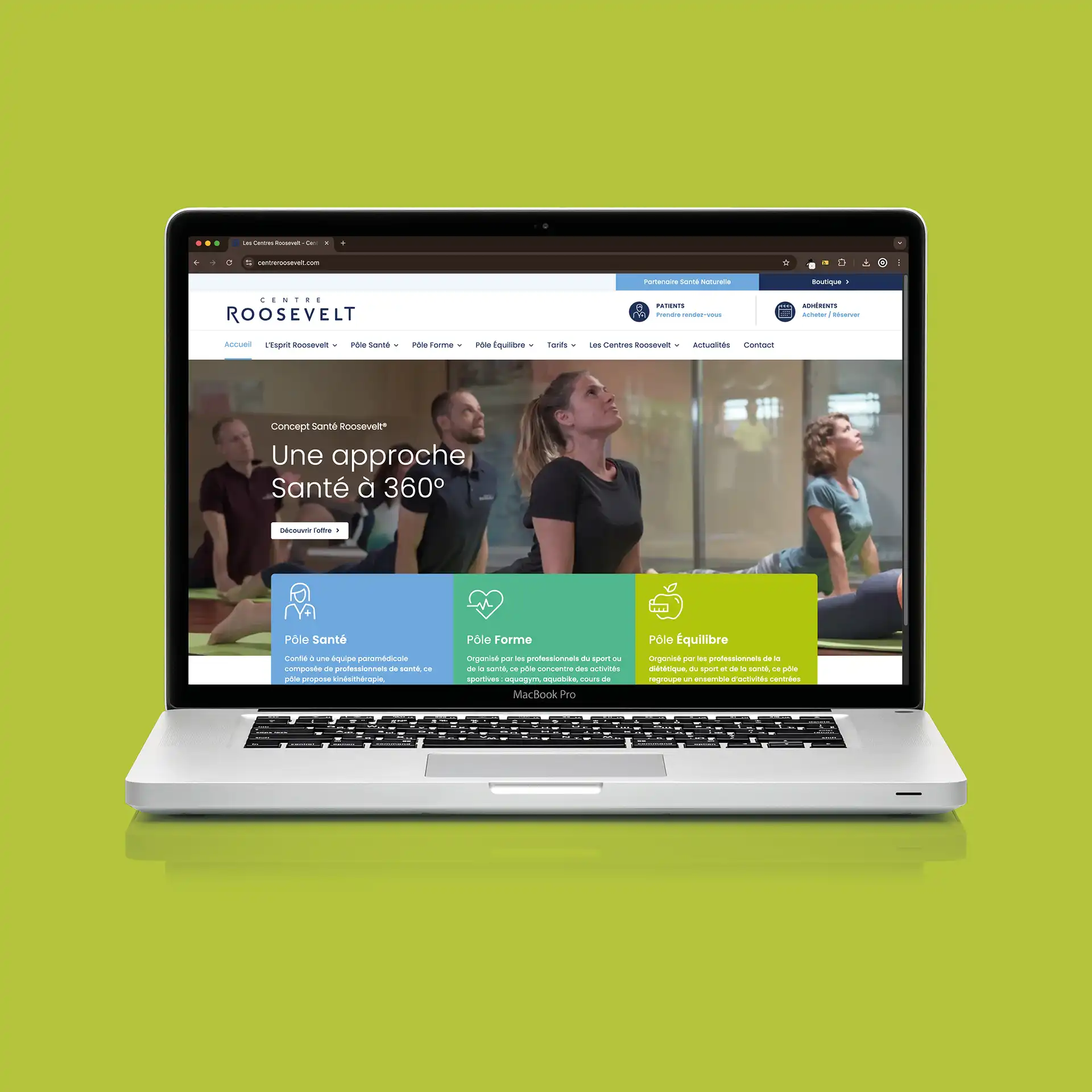 Site CineArchi affiché sur ordinateur portable – refonte WordPress avec design responsive et expérience utilisateur optimisée