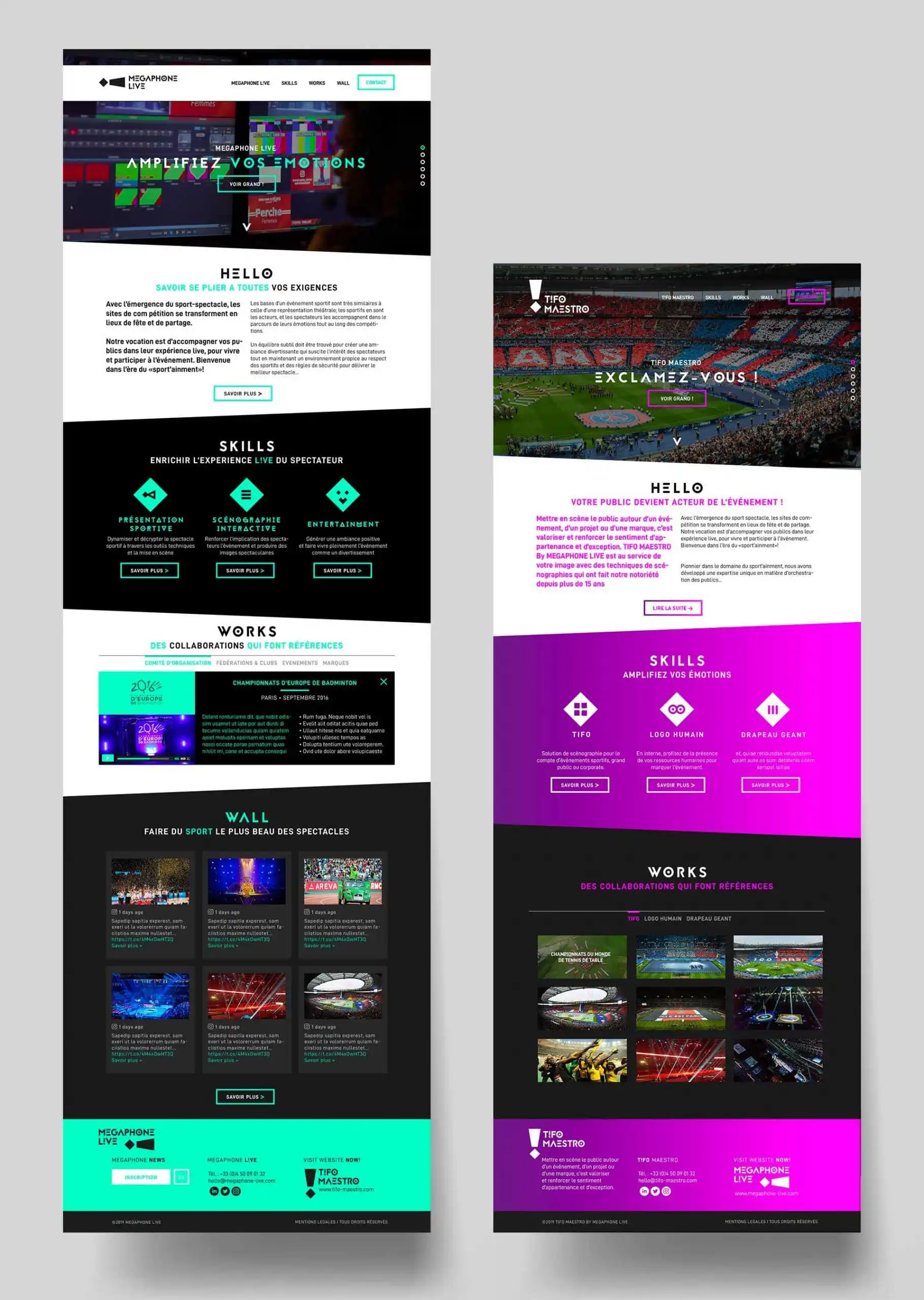 creation-webdesign-evenementiel-annecy Webdesign site internet Megaphone Live et Tifo Maestro