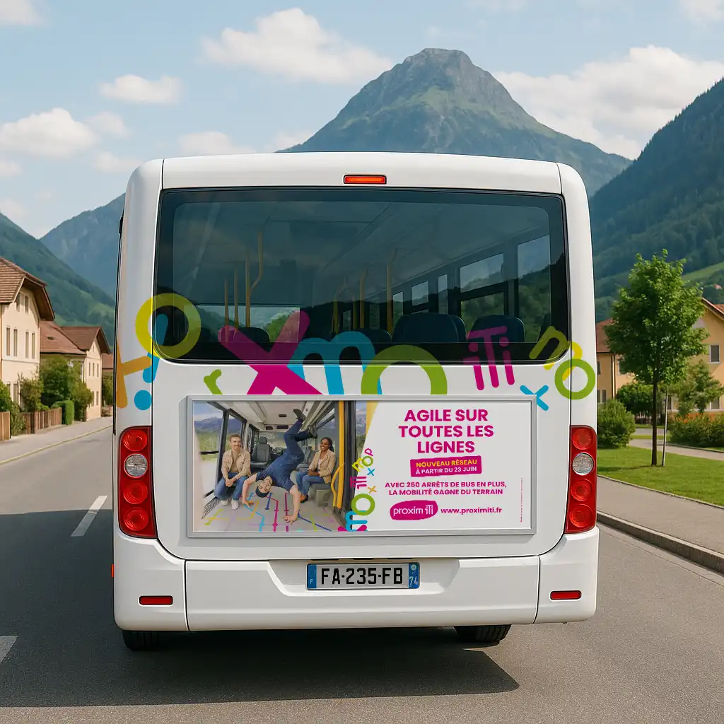 Affichage cul de bis campagne de communication annecy