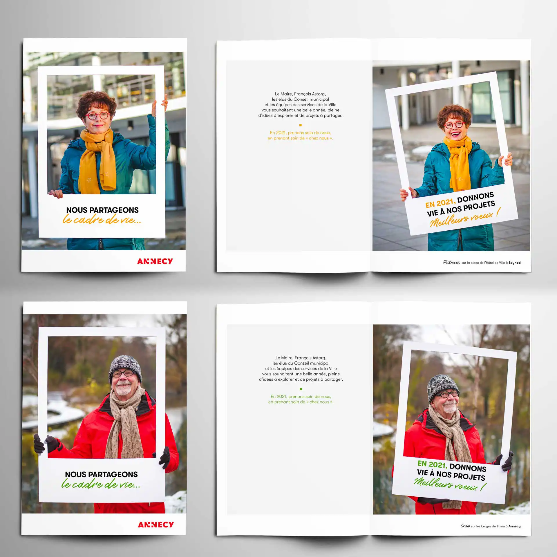 Création de carte de voeux pour communes et ville d'Annecy