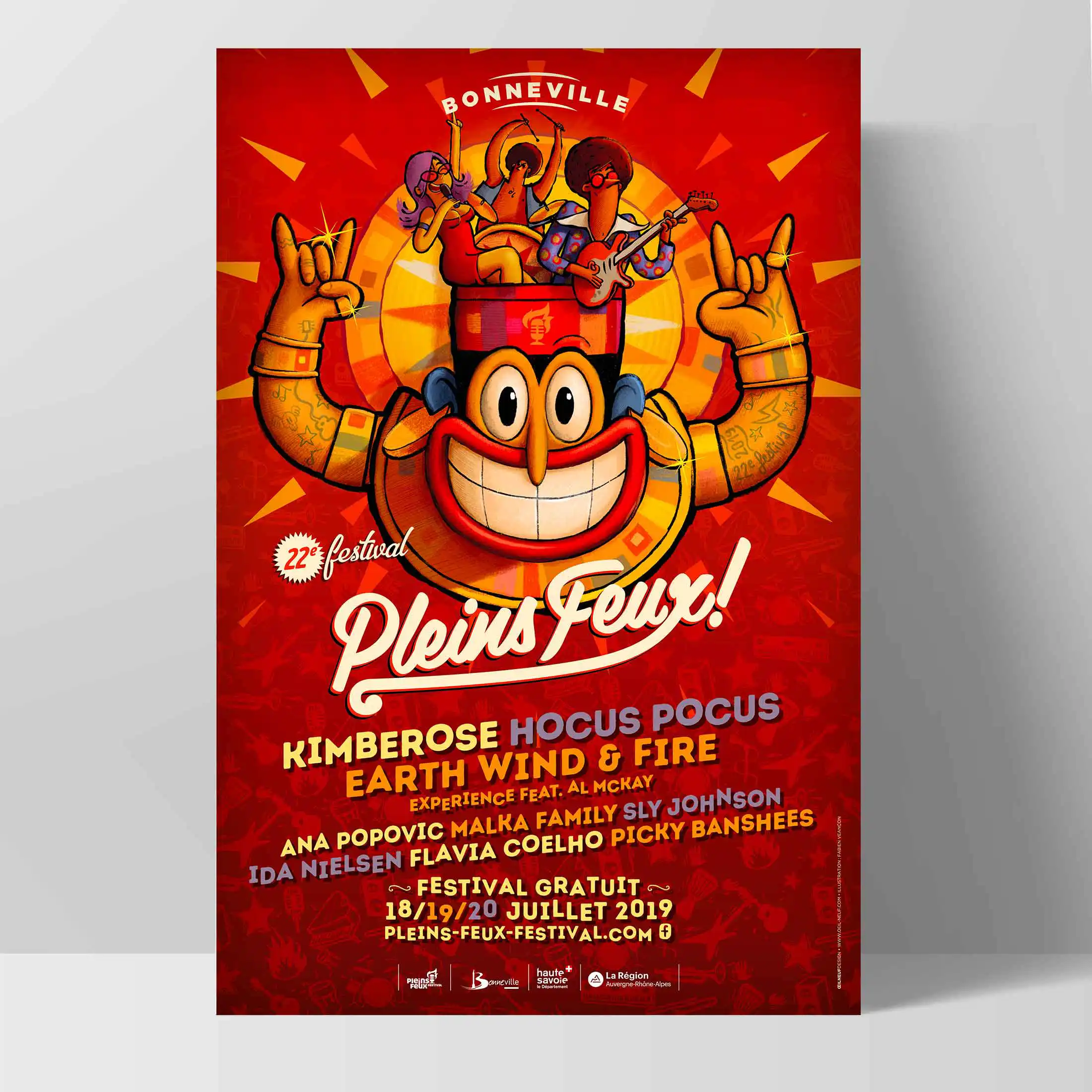 Illustrateur affiche pleins feux festival 2023