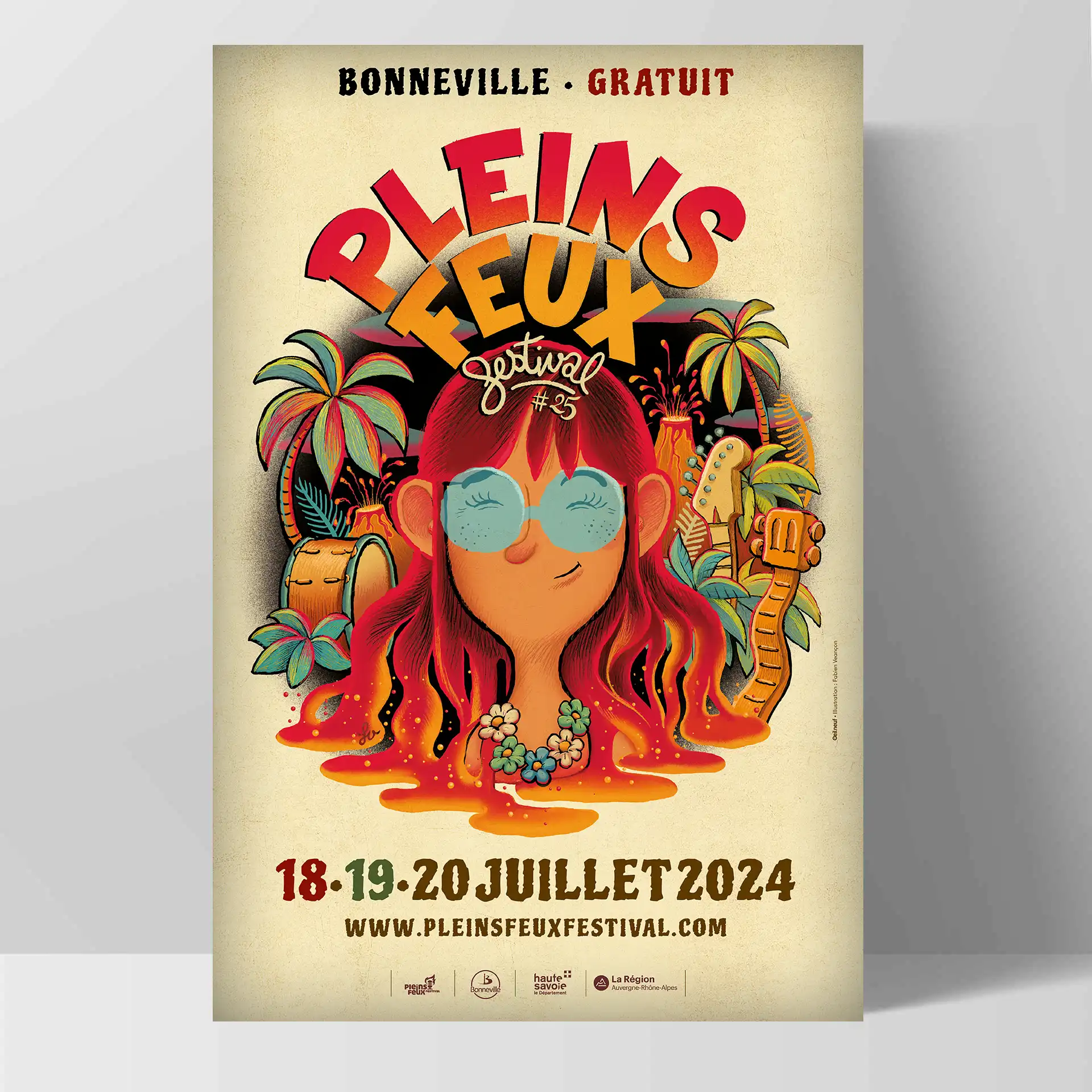 Illustrateur affiche pleins feux festival 2024