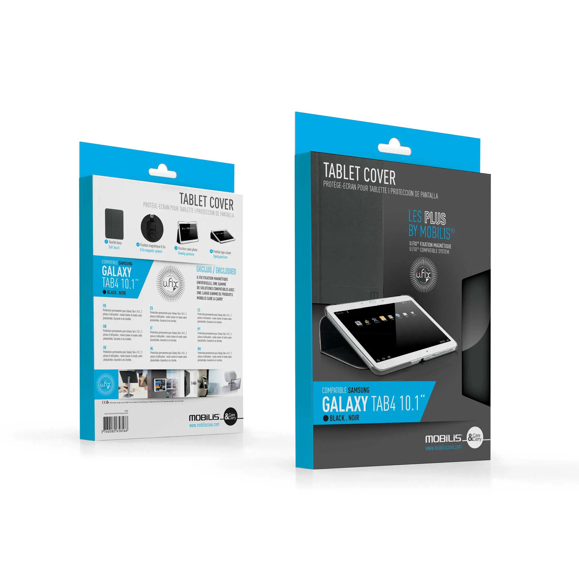 Packaging moderne et épuré conçu par un expert en graphisme à Annecy pour Mobilis Care & Carry