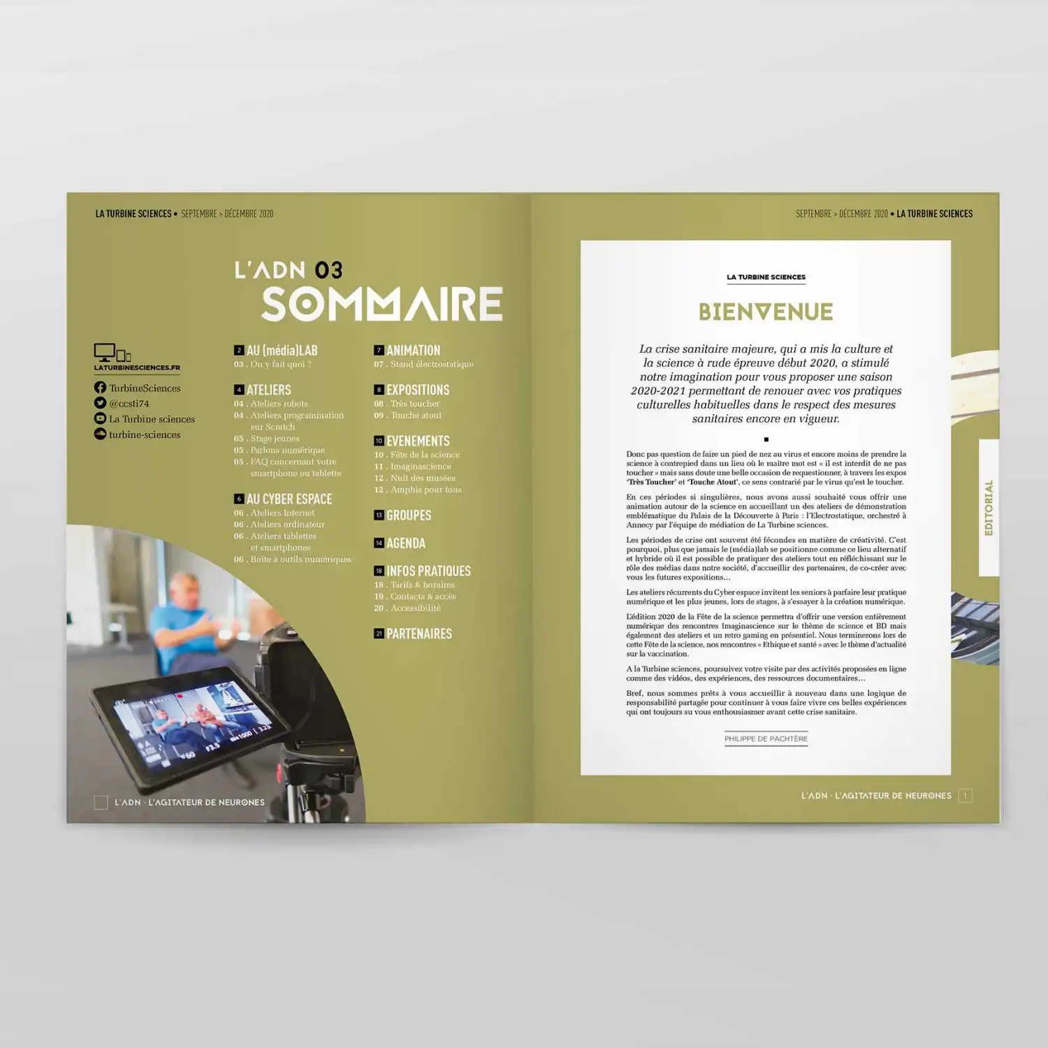 Création programme trimestriel de la Turbine Sciences à Annecy