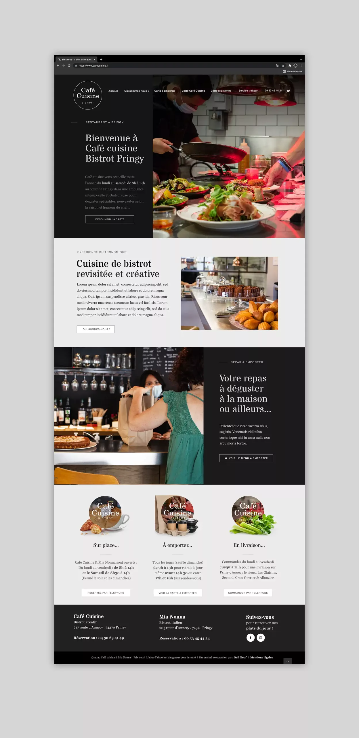 refonte-site-restaurant-seo Site CineArchi affiché sur ordinateur portable – refonte WordPress avec design responsive et expérience utilisateur optimisée