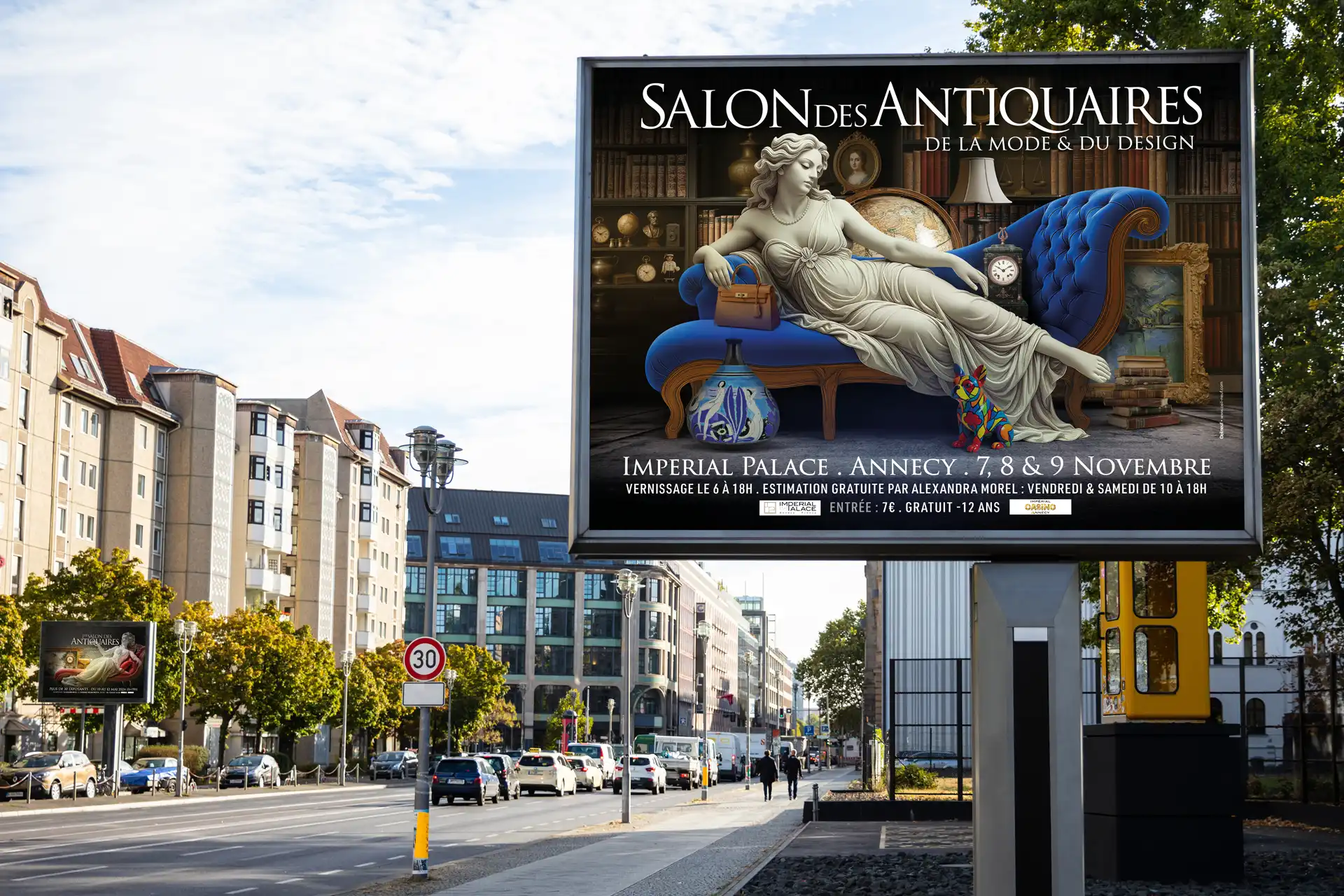 affiche-decaux-annecy Graphiste salon des antiquaires de la mode et du design à Annecy