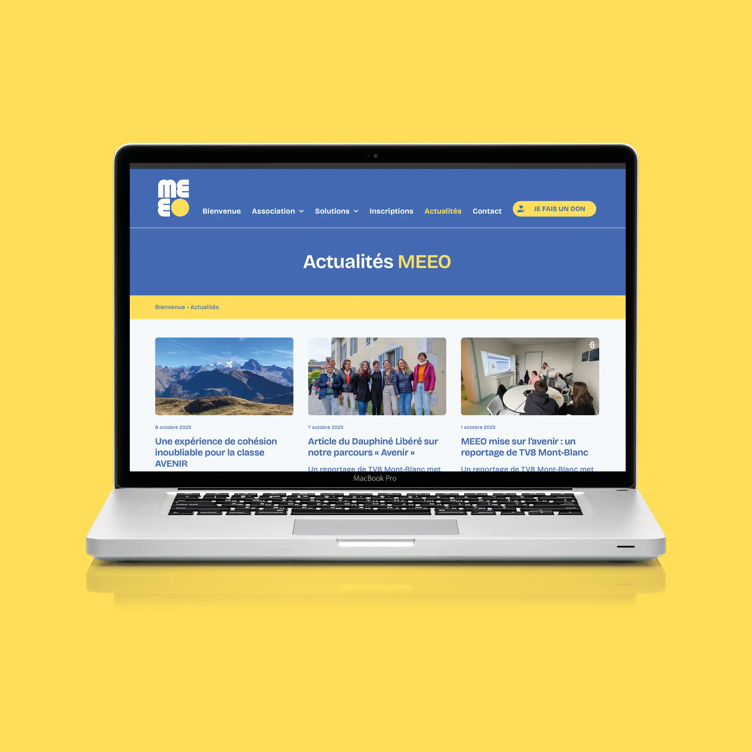 Site CineArchi affiché sur ordinateur portable – refonte WordPress avec design responsive et expérience utilisateur optimisée