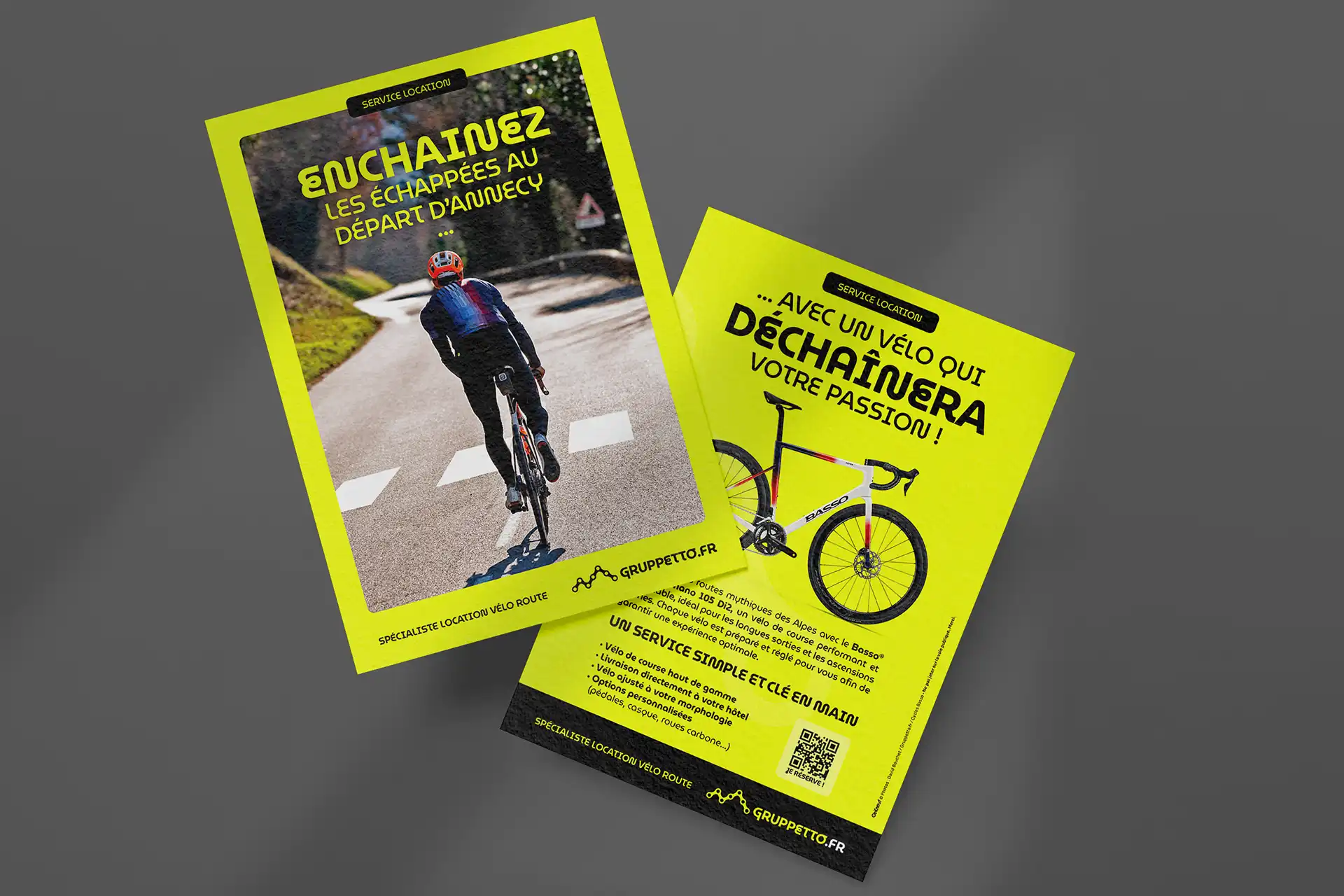 Création de flyer et document imprimés pour la promotion de marque de sport en Haute-Savoie