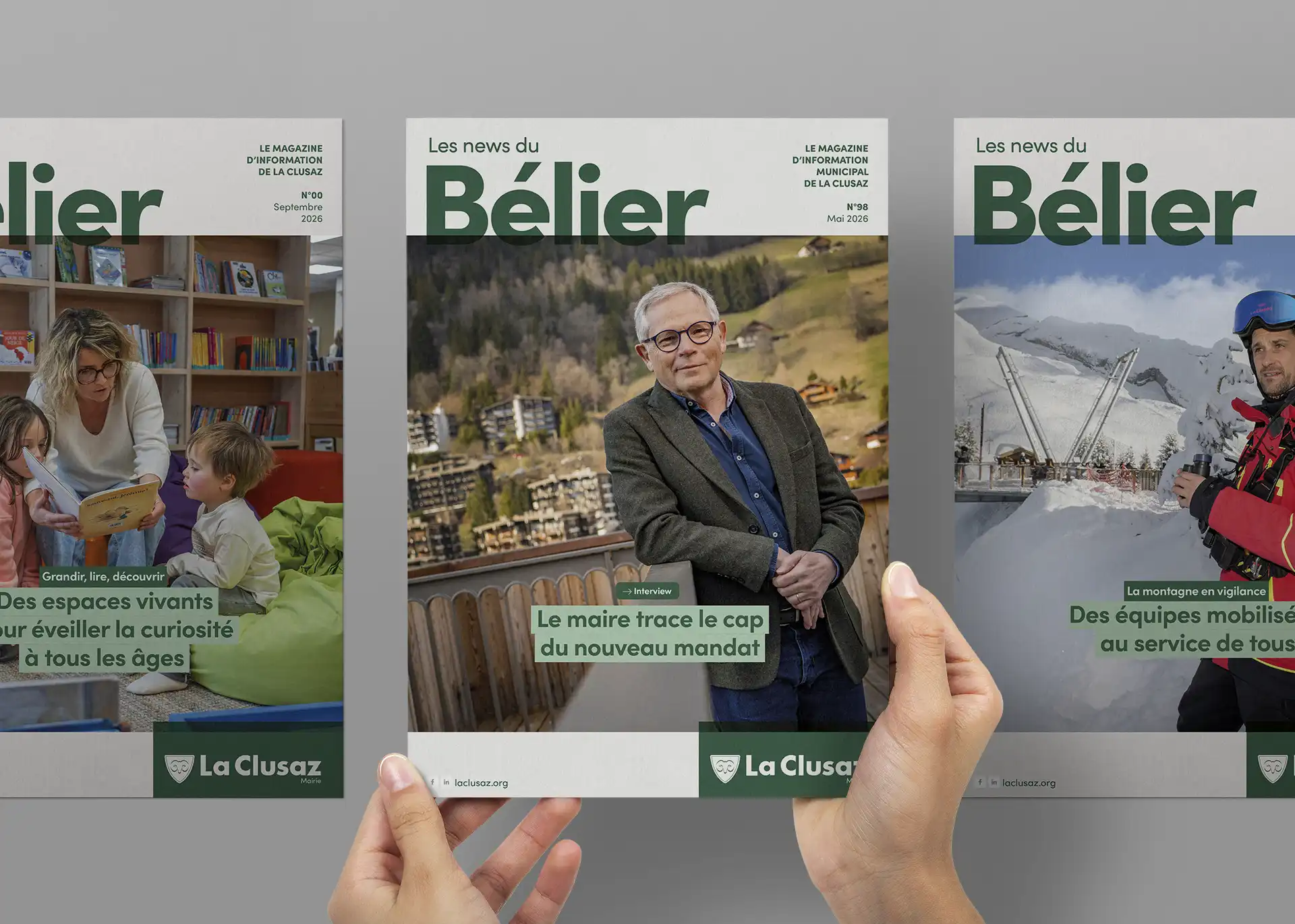 Création et mise en page du magazine municipal de La Clusaz